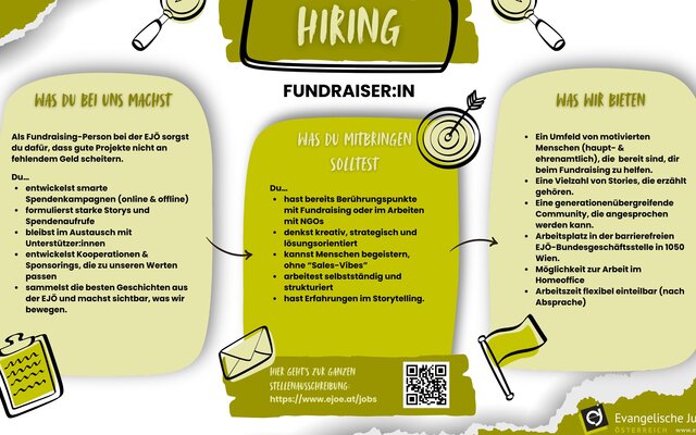 Plakat - Jobangebot Fundraising